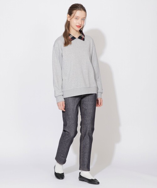 CB CRESTBRIDGE(シービークレストブリッジ)の「ヘッジホッグ2WAYポロプルオーバー(Tシャツ/カットソー・レディース・ピンク系その他2/ライトグレー/ダークネイビー・M)」の4枚目の写真