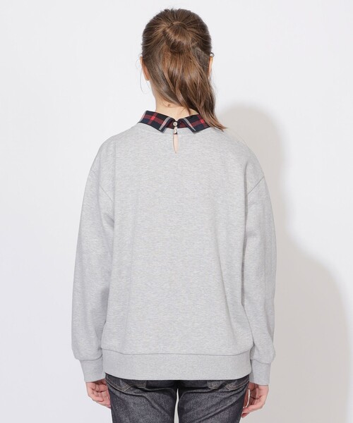 CB CRESTBRIDGE(シービークレストブリッジ)の「ヘッジホッグ2WAYポロプルオーバー(Tシャツ/カットソー・レディース・ピンク系その他2/ライトグレー/ダークネイビー・M)」の6枚目の写真