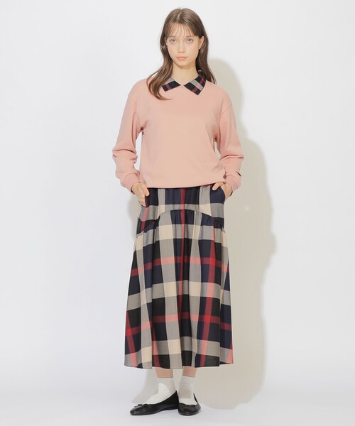 CB CRESTBRIDGE(シービークレストブリッジ)の「ヘッジホッグ2WAYポロプルオーバー(Tシャツ/カットソー・レディース・ピンク系その他2/ライトグレー/ダークネイビー・M)」の10枚目の写真