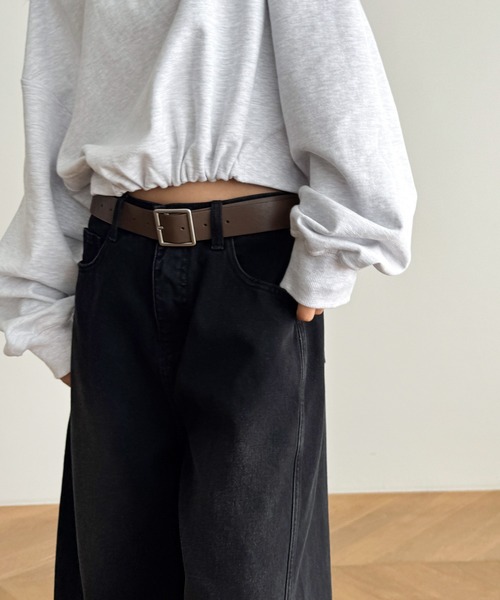 CANAL JEAN（キャナルジーン）の「diggity　クロップドフーディ（パーカー・レディース・グレー・ONE SIZE）」の4枚目の写真