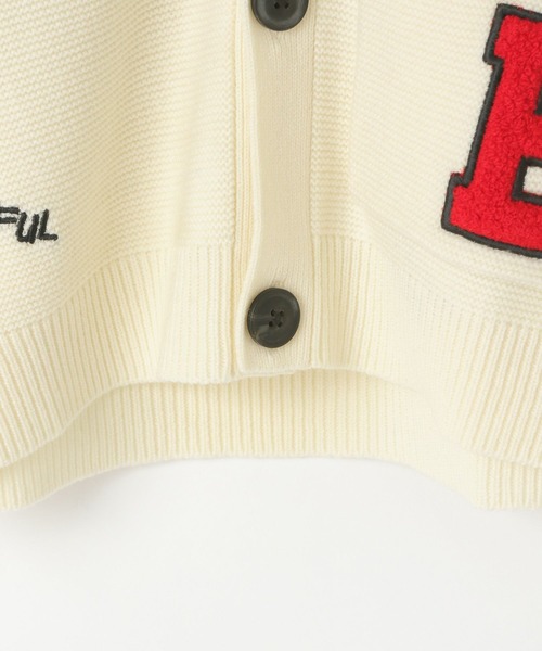 LOWRYS FARM（ローリーズファーム）の「レタードカーディガン　 595658（カーディガン/ボレロ・キッズ・ブラウン/アイボリー/ネイビー・110cm/120cm/130cm/140cm/150cm）」の20枚目の写真