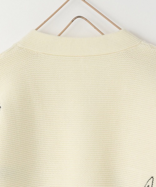 LOWRYS FARM（ローリーズファーム）の「レタードカーディガン　 595658（カーディガン/ボレロ・キッズ・ブラウン/アイボリー/ネイビー・110cm/120cm/130cm/140cm/150cm）」の4枚目の写真