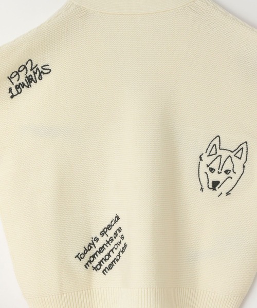 LOWRYS FARM（ローリーズファーム）の「レタードカーディガン　 595658（カーディガン/ボレロ・キッズ・ブラウン/アイボリー/ネイビー・110cm/120cm/130cm/140cm/150cm）」の5枚目の写真