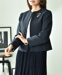 INTERPLANET（インタープラネット）の「ランダムラメツイードノーカラージャケット（ノーカラージャケット）」