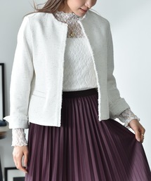 INTERPLANET（インタープラネット）の「ランダムラメツイードノーカラージャケット（ノーカラージャケット）」