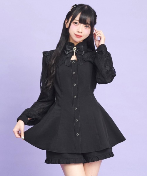 袖レース＆ボレロ風長袖セットアップ（セットアップ）｜Secret Honey