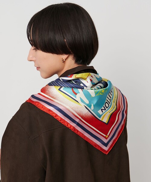 manipuri(マニプリ)の「<manipuri>SILK 65×65 スカーフ 25FW(バンダナ/スカーフ・レディース・ライトブルー/ピンク/レッド/ライトグレー・FREE)」の4枚目の写真