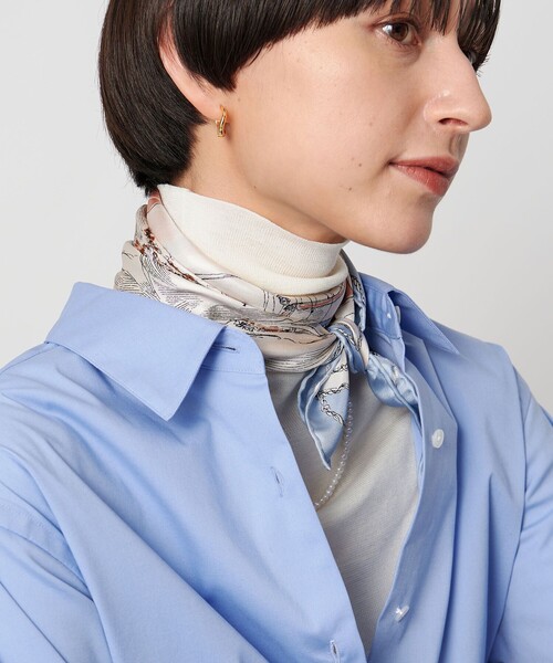 manipuri(マニプリ)の「<manipuri>SILK 65×65 スカーフ 25FW(バンダナ/スカーフ・レディース・ライトブルー/ピンク/レッド/ライトグレー・FREE)」の6枚目の写真