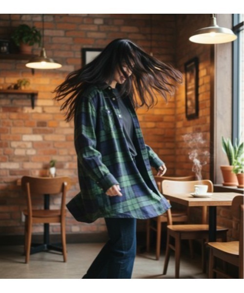 Sakka(サッカ)の「10番手ヘビーツイルCHKシャツ(シャツ/ブラウス・メンズ・イエロー/グリーン/ブルー/ダークオレンジ/ブラック・LARGE/X-LARGE/MEDIUM)」の20枚目の写真