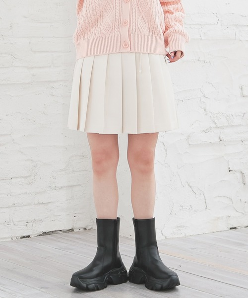 Honeys(ハニーズ)の「裏地パンツ付ミニスカート(スカート・レディース・ブラック/ヘザーチャコール/アイボリー・SS/S/M/LL/L)」の7枚目の写真