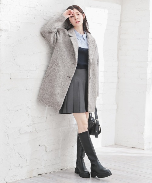 Honeys(ハニーズ)の「裏地パンツ付ミニスカート(スカート・レディース・ブラック/ヘザーチャコール/アイボリー・SS/S/M/LL/L)」の13枚目の写真