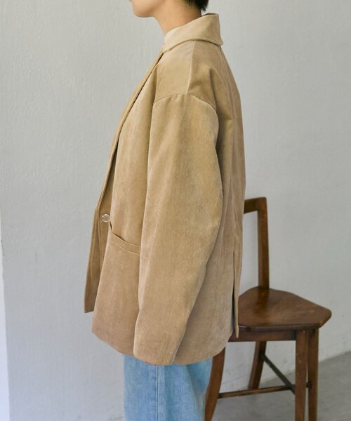 ear PAPILLONNER（イアパピヨネ）の「コーデュロイジャケット【SUM1 STYLE】（その他アウター・レディース・ブラック/ベージュ・FREE）」の15枚目の写真