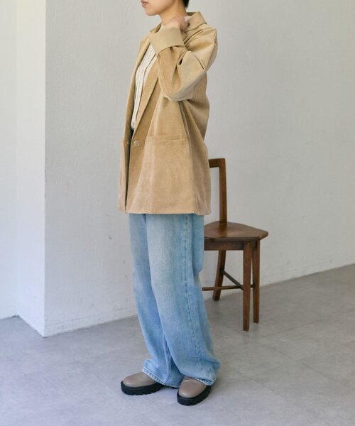ear PAPILLONNER（イアパピヨネ）の「コーデュロイジャケット【SUM1 STYLE】（その他アウター・レディース・ブラック/ベージュ・FREE）」の18枚目の写真
