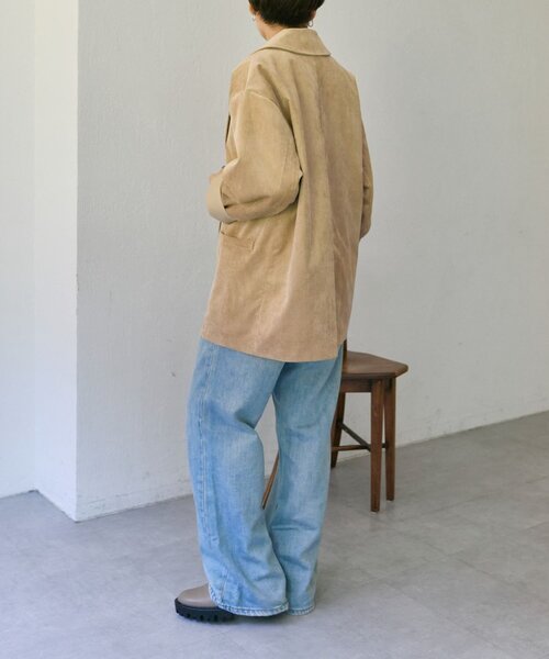 ear PAPILLONNER（イアパピヨネ）の「コーデュロイジャケット【SUM1 STYLE】（その他アウター・レディース・ブラック/ベージュ・FREE）」の19枚目の写真