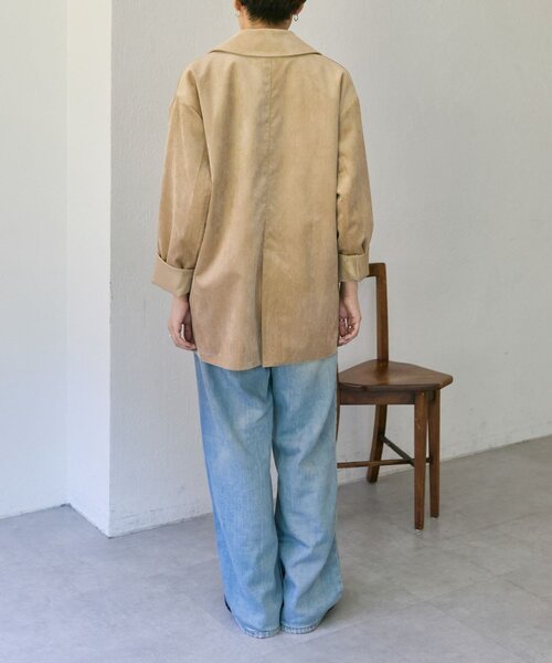 ear PAPILLONNER（イアパピヨネ）の「コーデュロイジャケット【SUM1 STYLE】（その他アウター・レディース・ブラック/ベージュ・FREE）」の20枚目の写真