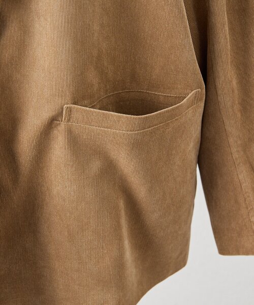 ear PAPILLONNER（イアパピヨネ）の「コーデュロイジャケット【SUM1 STYLE】（その他アウター・レディース・ブラック/ベージュ・FREE）」の4枚目の写真