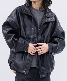 JOHN'S CLOSET（ジョンズクローゼット）の「【13】PUレザースタンドジャケット（ブルゾン）」