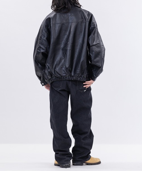 セール】【13】PUレザースタンドジャケット（ブルゾン）｜JOHN'S