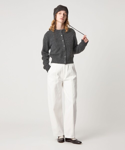 Steven Alan（スティーブンアラン）の「＜Steven Alan＞ショート ニット カーディガン（カーディガン/ボレロ・レディース・ダークグレー/ベージュ/ピンク/ライム/ライトブルー・FREE）」の7枚目の写真