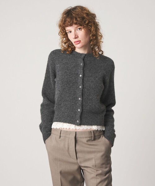 Steven Alan（スティーブンアラン）の「＜Steven Alan＞ショート ニット カーディガン（カーディガン/ボレロ・レディース・ダークグレー/ベージュ/ピンク/ライム/ライトブルー・FREE）」の10枚目の写真