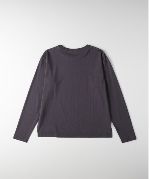 Right-on（ライトオン）の「【HONEYSUCKLE ROSE】ロゴロングスリーブTシャツ（ロゴデザイン/肌触り快適/コットン100％/カジュアルスタイル/アクセントトップス）（Tシャツ/カットソー・レディース・オフホワイト/ダークグレー・S/M/L）」の6枚目の写真