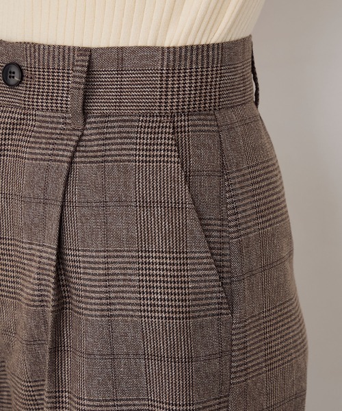 forksy.（フォルクシー）の「【forksy.】ロールアップチェックワイドスラックスパンツ（スラックス・レディース・グレー系/ブラウン系・FREE）」の22枚目の写真