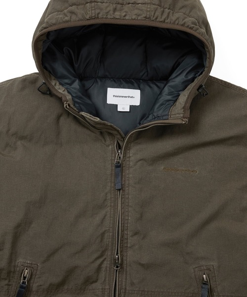 thisisneverthat（ディスイズネバーザット）の「Washed Down Puffer Jacket（ダウンジャケット/コート・メンズ・カーキブラウン/ブルー系その他/ブラック・L/M/S/XL）」の13枚目の写真