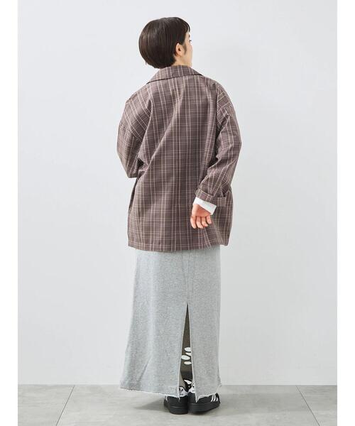 SM2（エスエムツー）の「カットアウトダブルジャケット（ノーカラージャケット・レディース・グレー/ブラウン/カーキ・F）」の6枚目の写真