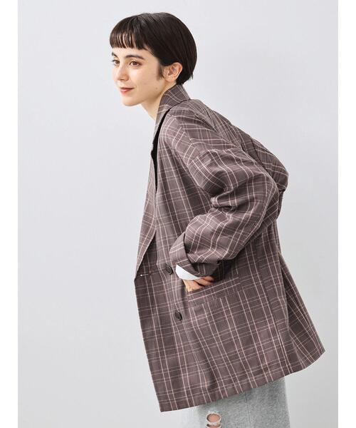 SM2（エスエムツー）の「カットアウトダブルジャケット（ノーカラージャケット・レディース・グレー/ブラウン/カーキ・F）」の9枚目の写真