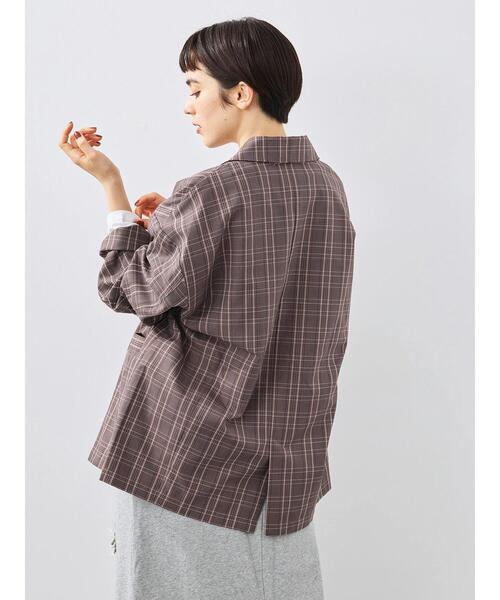 SM2（エスエムツー）の「カットアウトダブルジャケット（ノーカラージャケット・レディース・グレー/ブラウン/カーキ・F）」の10枚目の写真