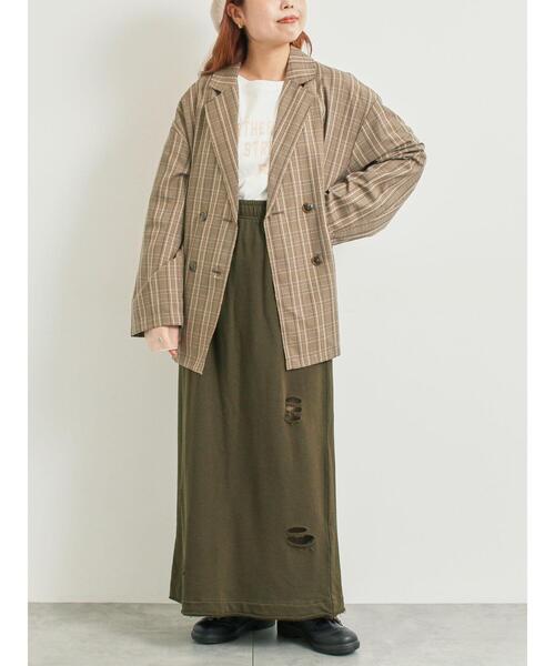 SM2（エスエムツー）の「カットアウトダブルジャケット（ノーカラージャケット・レディース・グレー/ブラウン/カーキ・F）」の14枚目の写真