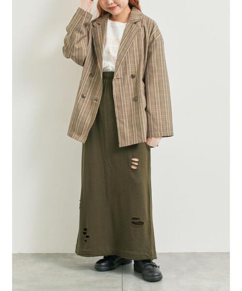 SM2（エスエムツー）の「カットアウトダブルジャケット（ノーカラージャケット・レディース・グレー/ブラウン/カーキ・F）」の15枚目の写真