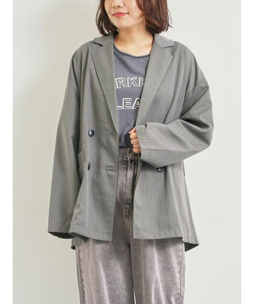 SM2（エスエムツー）の「カットアウトダブルジャケット（ノーカラージャケット・レディース・グレー/ブラウン/カーキ・F）」の16枚目の写真