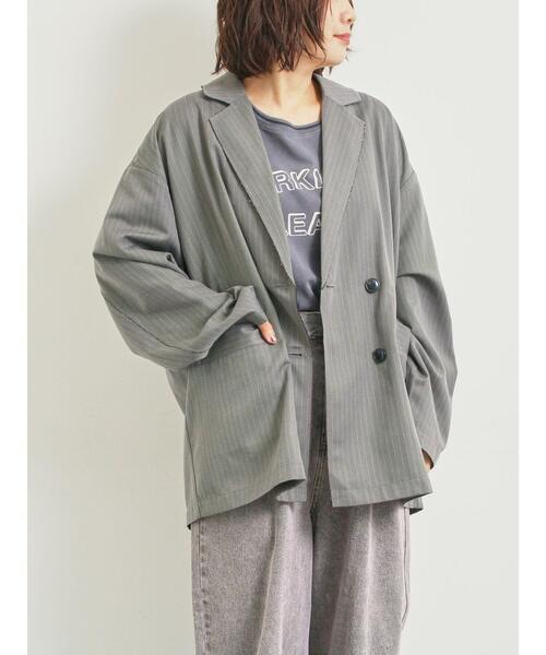 SM2（エスエムツー）の「カットアウトダブルジャケット（ノーカラージャケット・レディース・グレー/ブラウン/カーキ・F）」の17枚目の写真