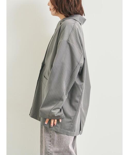 セール】カットアウトダブルジャケット（ノーカラージャケット）｜SM2