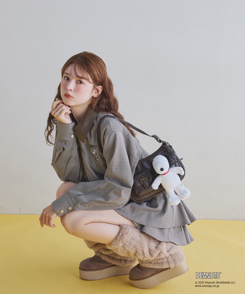 PEANUTSコラボ】セットアップ対応/スヌーピー刺繍入りバーンジャケット