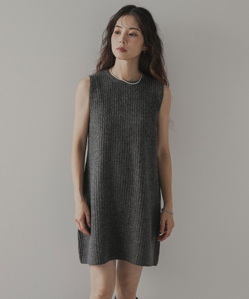 rectangle（レクタングル）の「2wayニットカーデワンピースセット（ニット/セーター・レディース・ブラウン/ホワイト/チャコールグレー・FREE）」の6枚目の写真