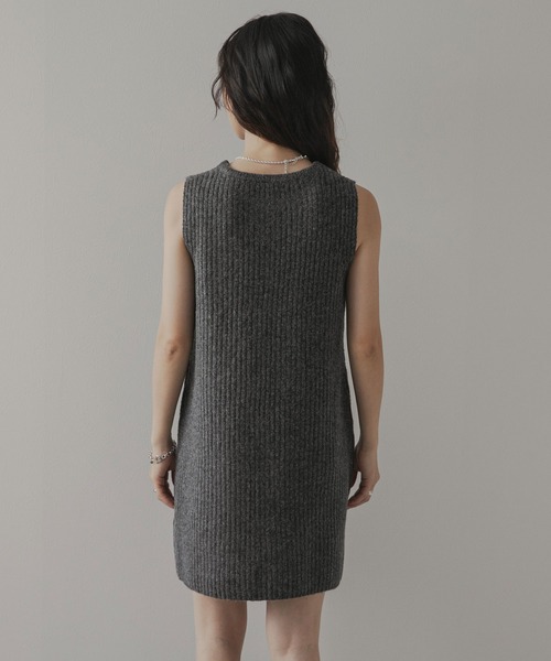 rectangle（レクタングル）の「2wayニットカーデワンピースセット（ニット/セーター・レディース・ブラウン/ホワイト/チャコールグレー・FREE）」の7枚目の写真