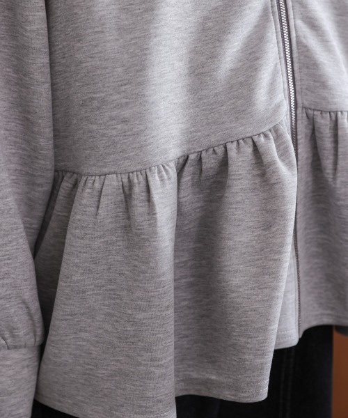 Bou Jeloud（ブージュルード）の「ペプラムフレアパーカー（パーカー・レディース・キャメル/グレー/ブラック・FREE）」の13枚目の写真