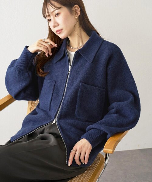 ダブルジップニットジャケット（カーディガン/ボレロ）｜DISCOAT