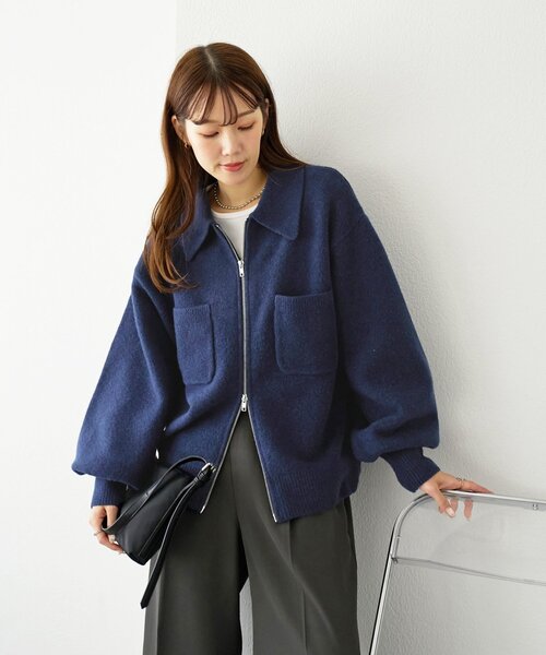 ダブルジップニットジャケット（カーディガン/ボレロ）｜DISCOAT