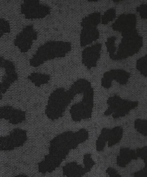 OPAQUE.CLIP（オペークドットクリップ）の「レオパードジャカードニットスカート【洗濯機OK】（スカート・レディース・チャコール/ダークブラウン系・38/40）」の6枚目の写真