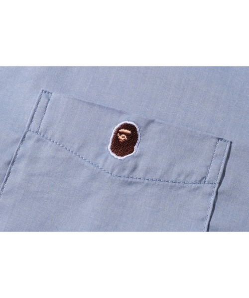 A BATHING APE（アベイシングエイプ）の「ONE POINT WIDE FIT S/S SHIRT（シャツ/ブラウス・メンズ・サックスブルー/ホワイト・MEDIUM/X-LARGE/LARGE）」の4枚目の写真