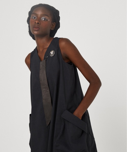 bedsidedrama(ベットサイドドラマ)の「Mixed Military Dress(ワンピース・レディース・ナチュラル/ブラック・1)」の2枚目の写真