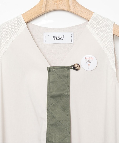 bedsidedrama(ベットサイドドラマ)の「Mixed Military Dress(ワンピース・レディース・ナチュラル/ブラック・1)」の13枚目の写真