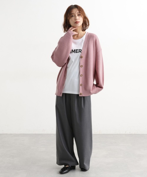 セール】12ゲージ畦Vネックニットカーディガン（カーディガン/ボレロ