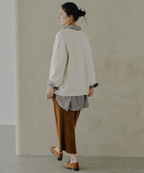 studio CLIP（スタディオクリップ）の「12ゲージ畦Vネックニットカーディガン（カーディガン/ボレロ・レディース・ピンク/ブラウン/チャコール/アイボリー・FREE）」の6枚目の写真