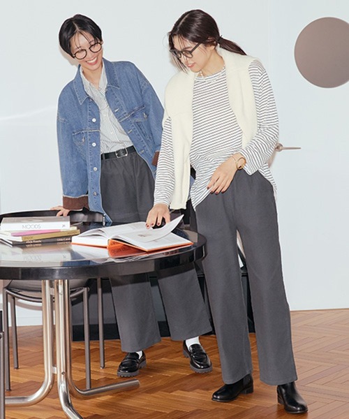 studio CLIP（スタディオクリップ）の「12ゲージ畦Vネックニットカーディガン（カーディガン/ボレロ・レディース・ピンク/ブラウン/チャコール/アイボリー・FREE）」の8枚目の写真