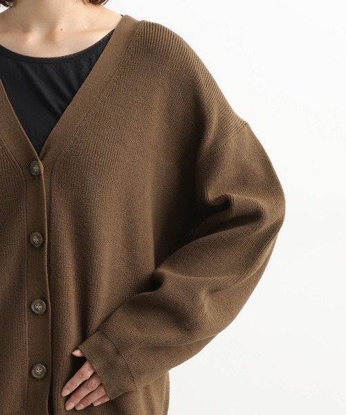 studio CLIP（スタディオクリップ）の「12ゲージ畦Vネックニットカーディガン（カーディガン/ボレロ・レディース・ピンク/ブラウン/チャコール/アイボリー・FREE）」の18枚目の写真