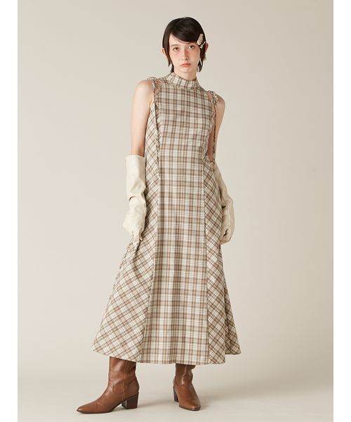 アメスリチェックワンピース（ワンピース）｜LILY BROWN（リリー